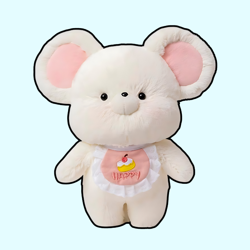 omgkawaii Stuffed Animals White / 30 CM Kawaii Happy Mouse Plushie