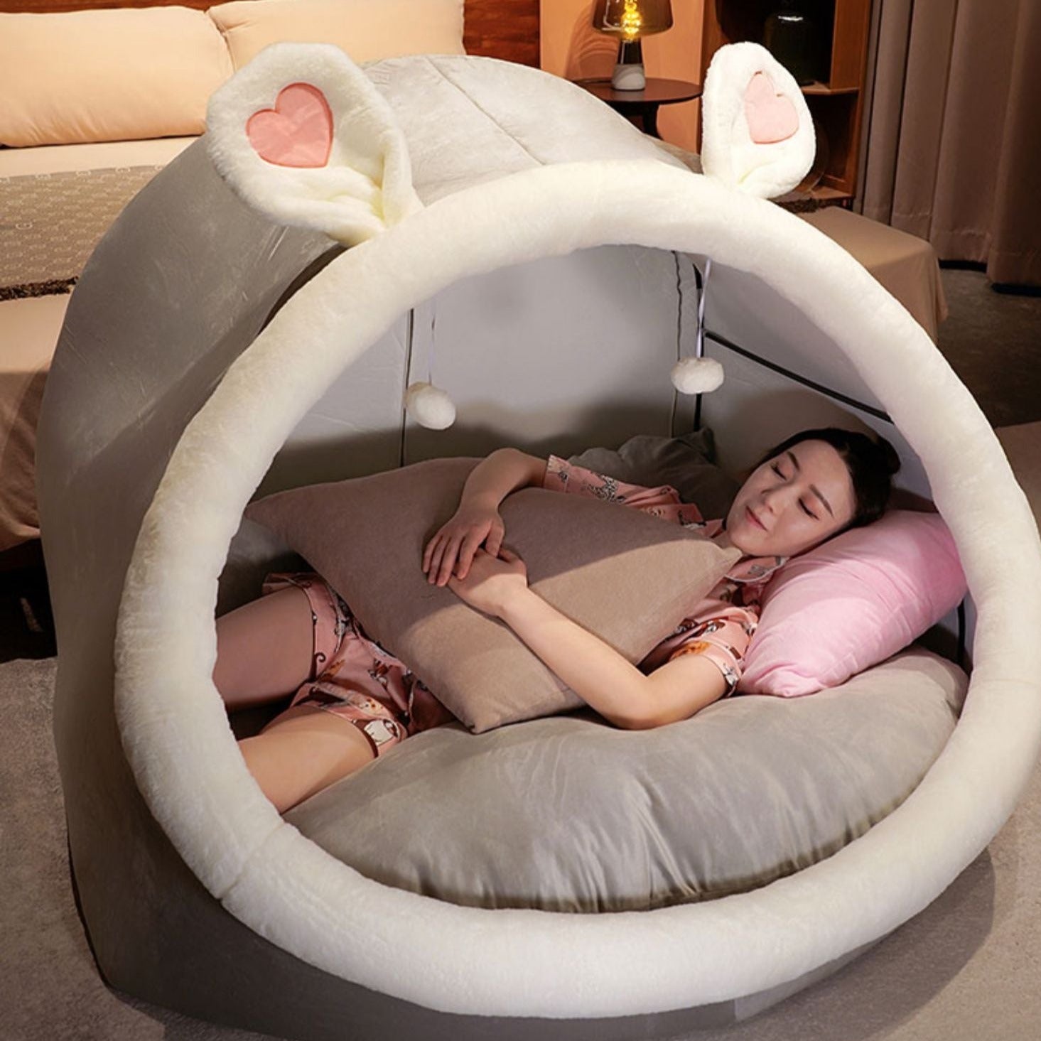 Giant cat 2024 bed for humans