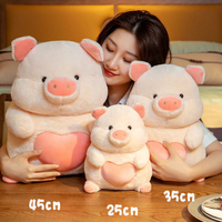 omgkawaii The Loveable Pig Plushie with a Heart