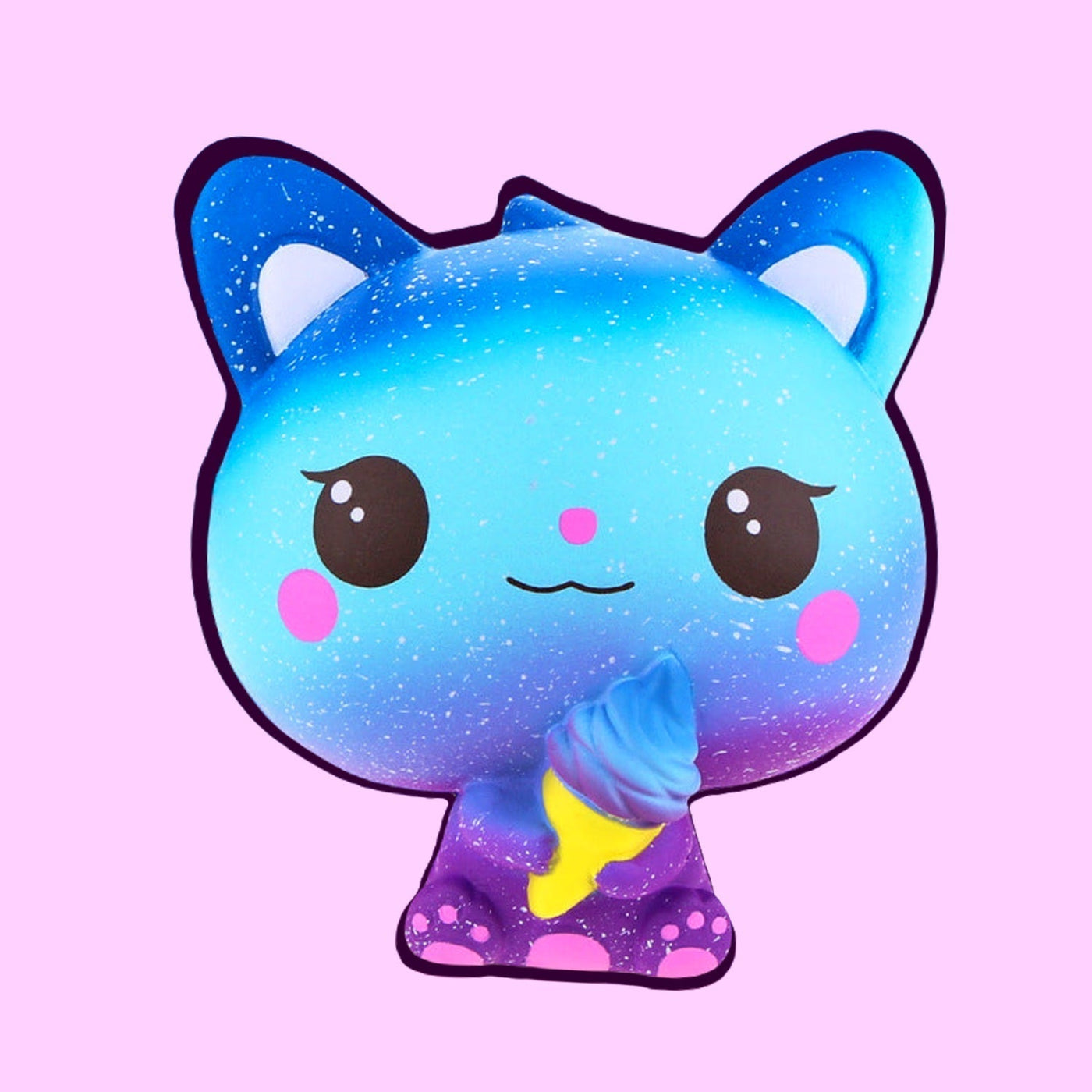 omgkawaii Toys Blue Galaxy Ice Cream Kitty Squishy