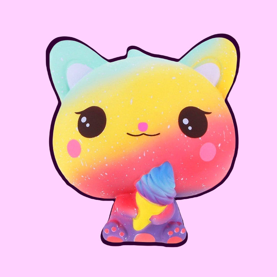 omgkawaii Toys Yellow Galaxy Ice Cream Kitty Squishy