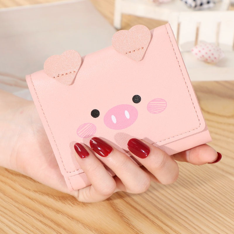 omgkawaii Wallets & Money Clips Piggy Pattern Fold Small Wallet