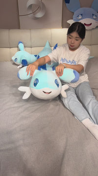 Colección gigante de peluches de dragones acuáticos kawaii