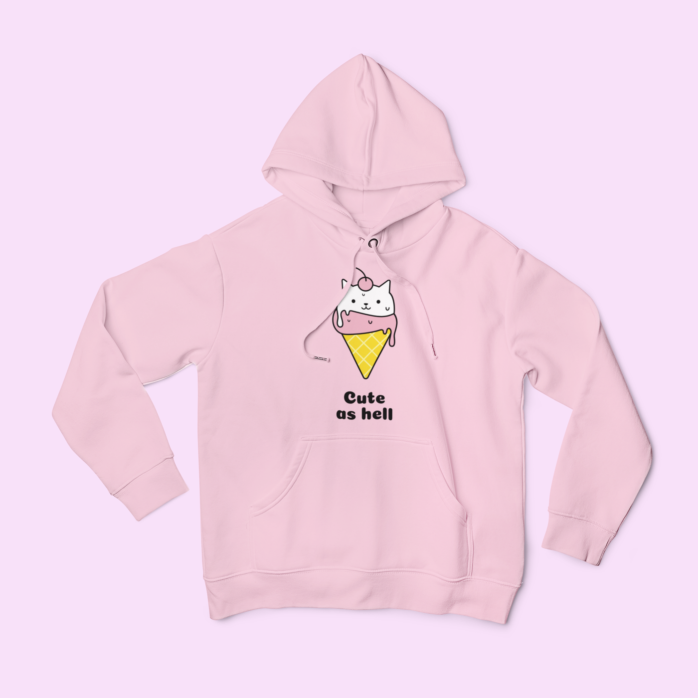 Ice cream hoodie pink sale