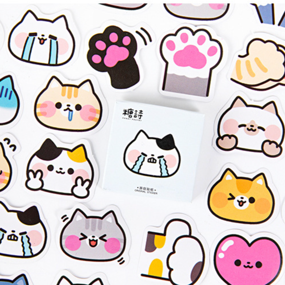 Kawaii Cat Stickers 45 Pieces – omgkawaii