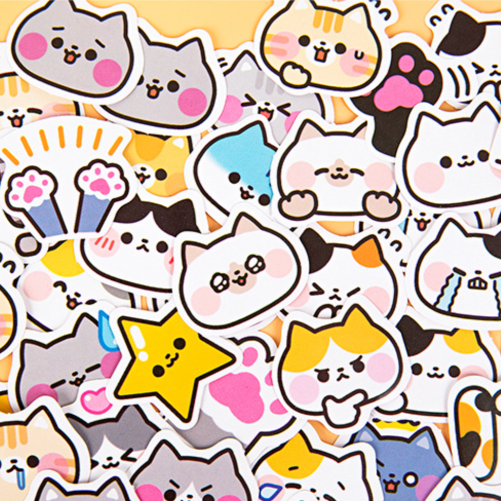 omgkawaii Decorative Stickers Kawaii Cat Stickers
