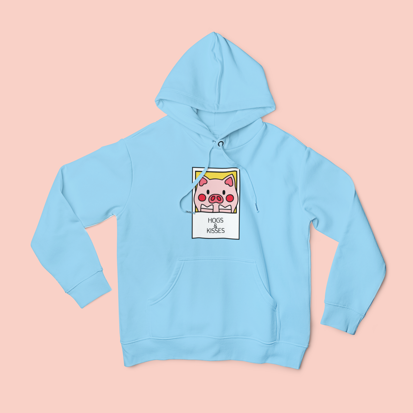 omgkawaii 🧥 Hoodies Light Blue / S Hogs & Kisses Pig Hoodie