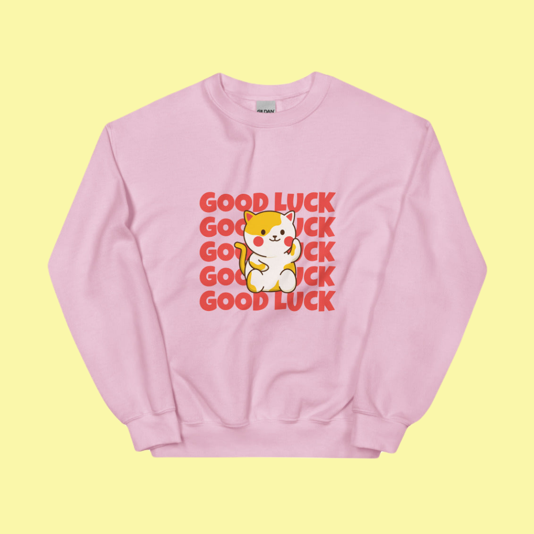 omgkawaii Kawaii Good Luck Cat Unisex Sweatshirt