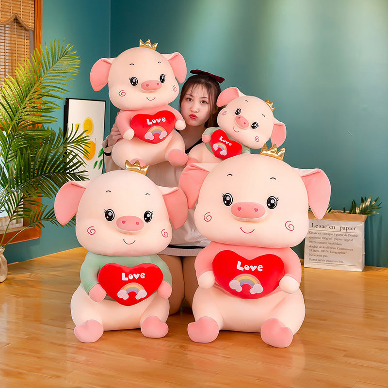 omgkawaii 🐰 Land Animals Plushies Cute Heart Pig Doll