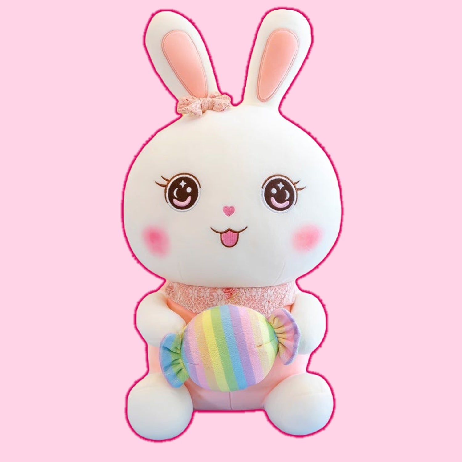 Kawaii Candy Bunny Plush Toy Lollipop 30 CM