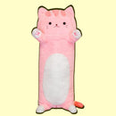 omgkawaii 🐰 Land Animals Plushies Pink Kawaii Long Kitten Plush Pillow