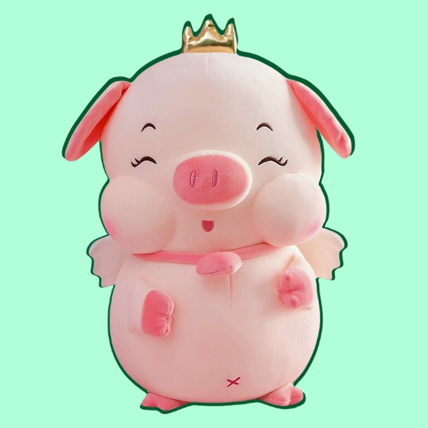 omgkawaii 🐰 Land Animals Plushies PRE-ORDER Cute Angel Pig with crown