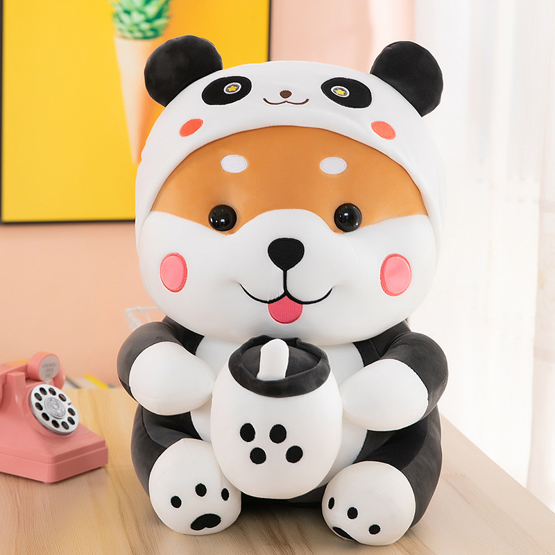 omgkawaii Stuffed Animals Milk Tea Dog Turns Into Tiger Plush Toy