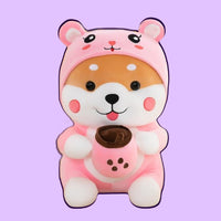 omgkawaii Stuffed Animals Pink / 35 CM Milk Tea Dog Turns Into Tiger Plush Toy