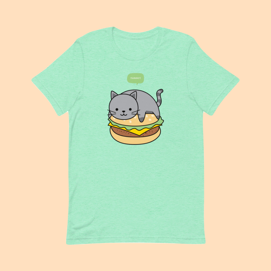 Yummy Cat Burger Short-Sleeve Unisex T-Shirt