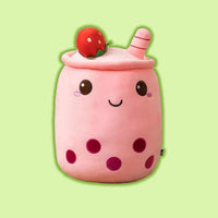 omgkawaiii 23 CM / Pink Strawberry Bubble Tea Plushie