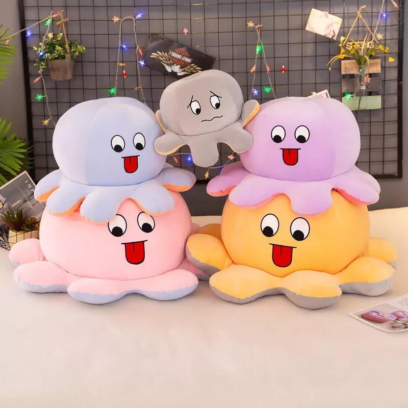 omgkawaiii 🐳 Aquatic Animals Plushies Double-Sided Flip Octopus Plush Toy