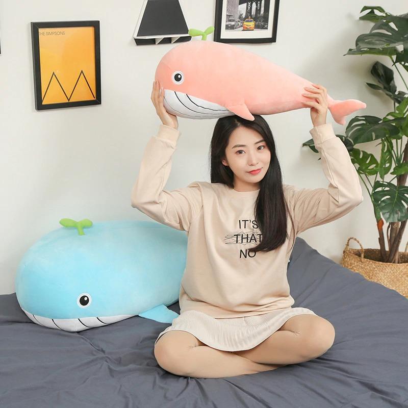 omgkawaiii 🐳 Aquatic Animals Plushies Giant Kawaii Whale soft Pillow Plush