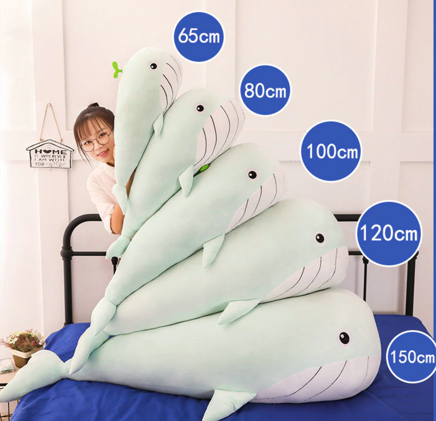 omgkawaiii 🐳 Aquatic Animals Plushies Giant Kawaii Whale soft Pillow Plush