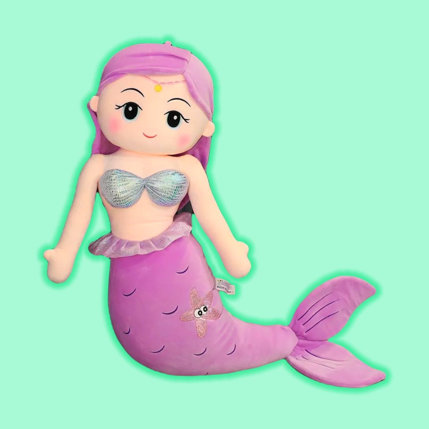 omgkawaiii 🐳 Aquatic Animals Plushies Purple / 60 CM Stuffed Mermaid Princess Soft Doll Plush Toy