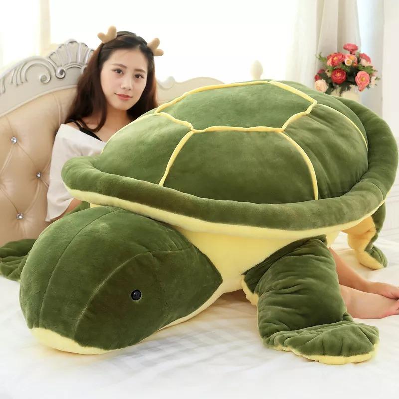 Giant stuffed store animal turtle