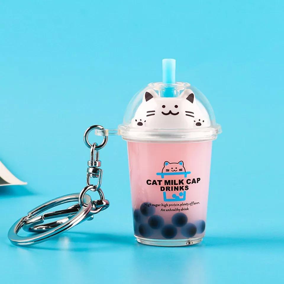 omgkawaiii Cat Milk Keychain