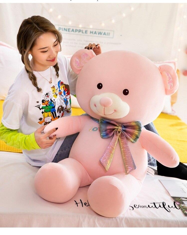 omgkawaiii Cute Bow Teddy Bear Plush Toy