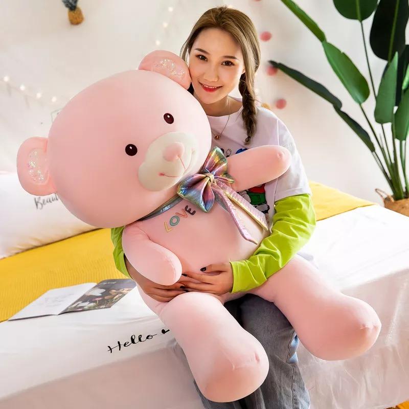 omgkawaiii Cute Bow Teddy Bear Plush Toy