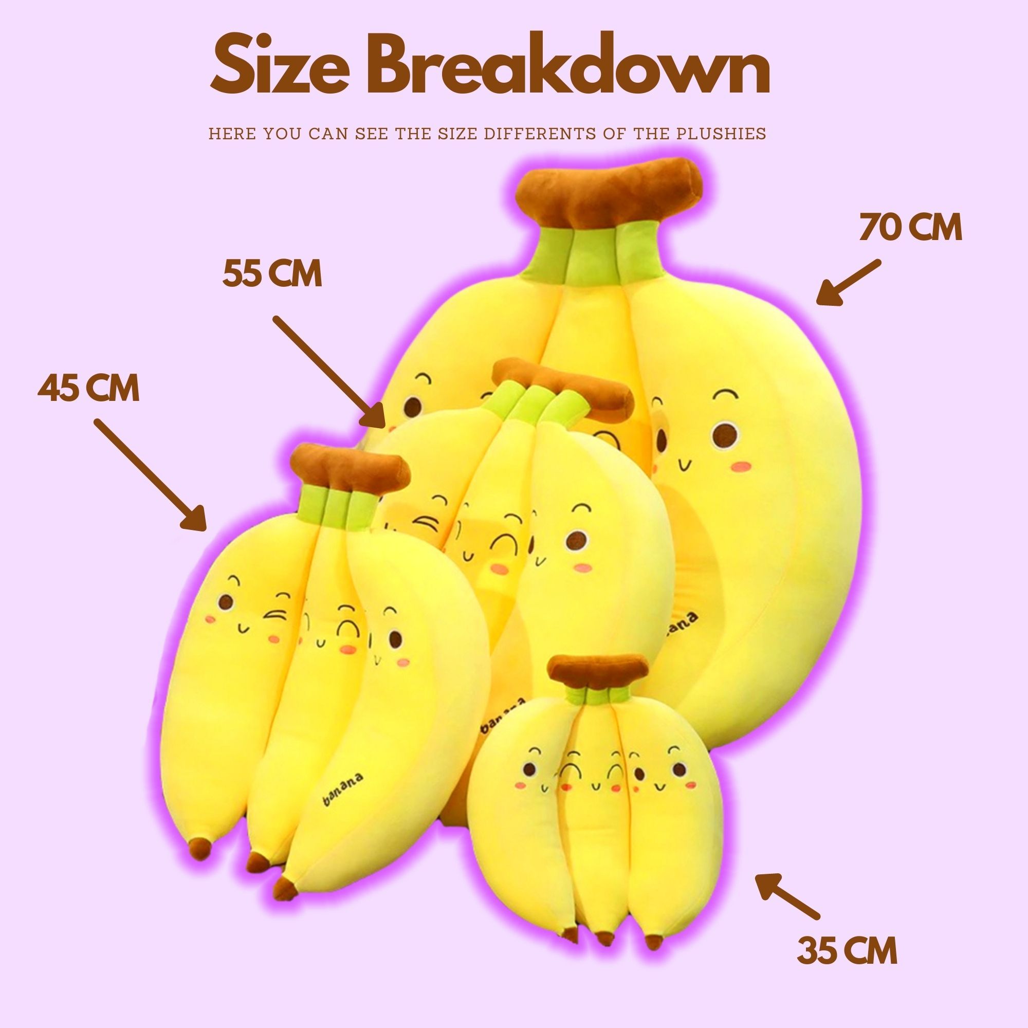 omgkawaiii 🍇 Fruits Plushies Banana Kawaii Stuffed Plush Pillow