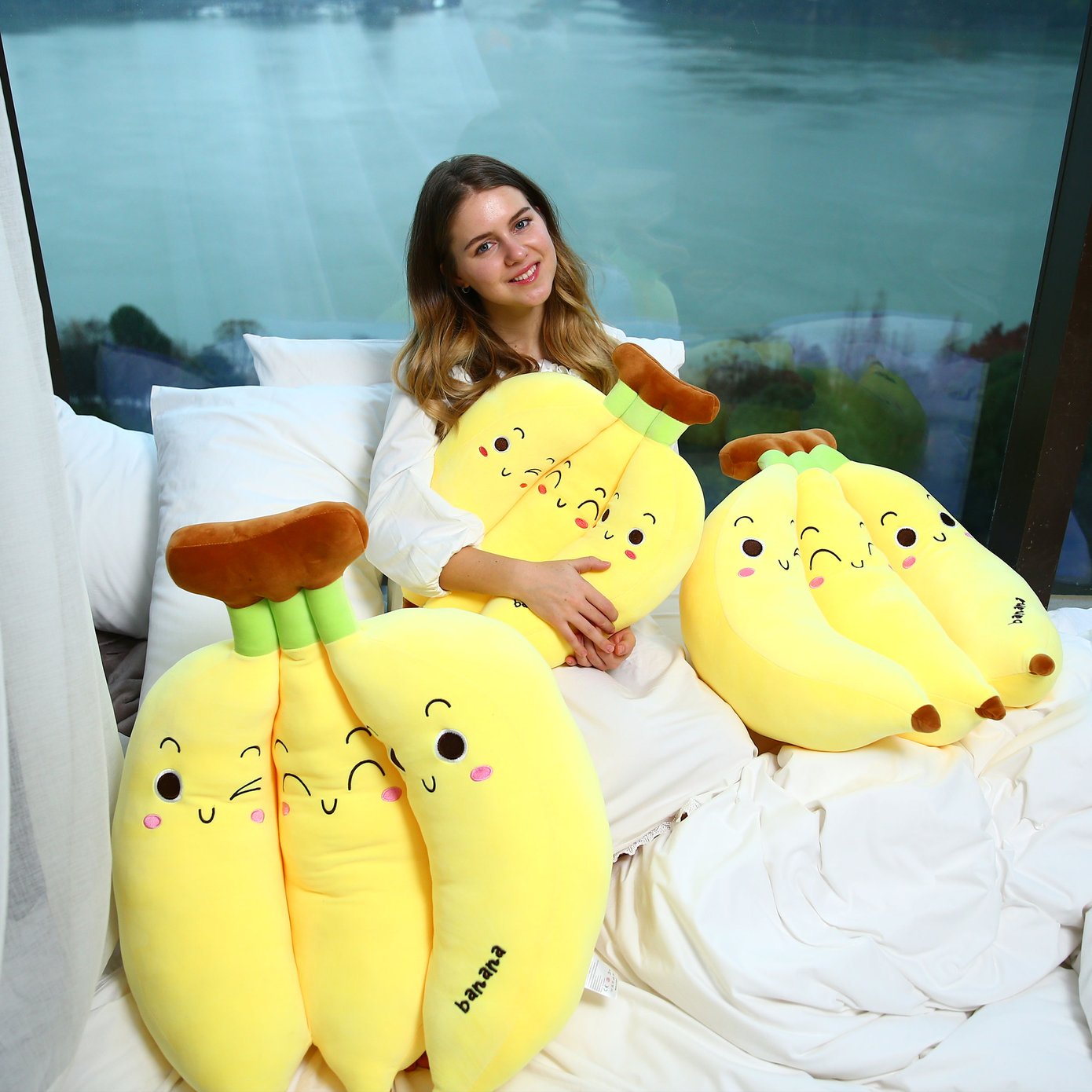 omgkawaiii 🍇 Fruits Plushies Banana Kawaii Stuffed Plush Pillow