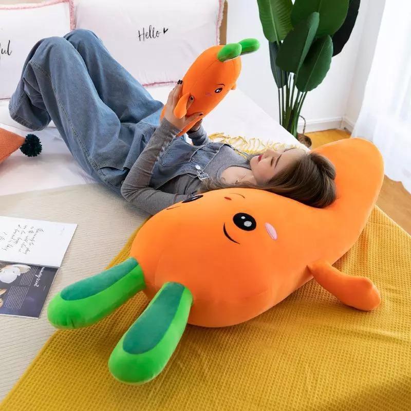 omgkawaiii 🍇 Fruits Plushies Carrot Vegetable Soft Stuffed Plush Pillow Toy