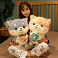 omgkawaiii 🐰 Land Animals Plushies Bubble Tea Boba Shiba Inu Stuffed Animal Plush Toy