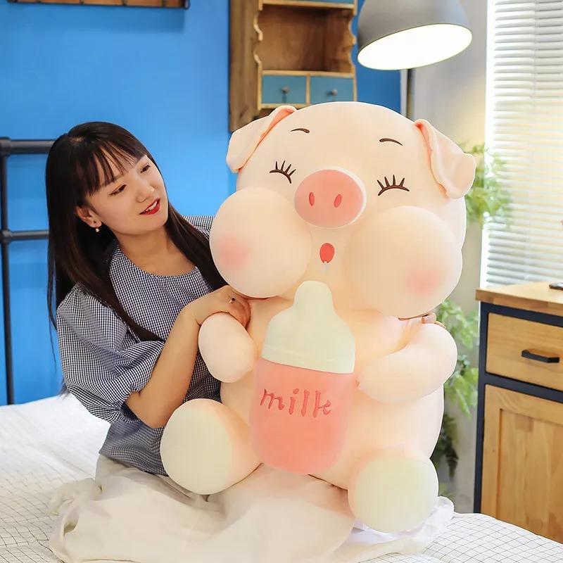 Human size deals pig stuffed toy