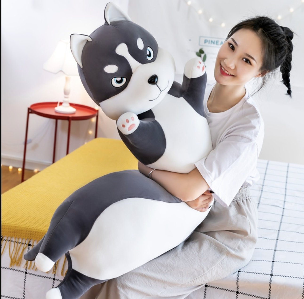 omgkawaiii 🐰 Land Animals Plushies Cute Plush Husky Dog Pillow