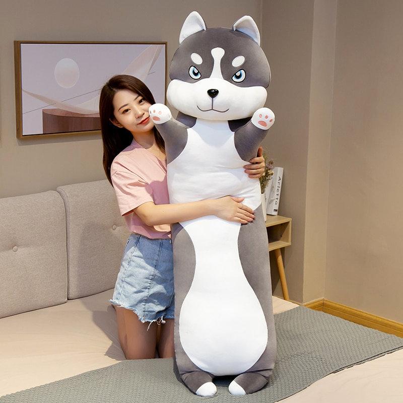 omgkawaiii 🐰 Land Animals Plushies Cute Plush Husky Dog Pillow