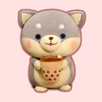 omgkawaiii 🐰 Land Animals Plushies Gray / 20 CM Bubble Tea Boba Shiba Inu Stuffed Animal Plush Toy
