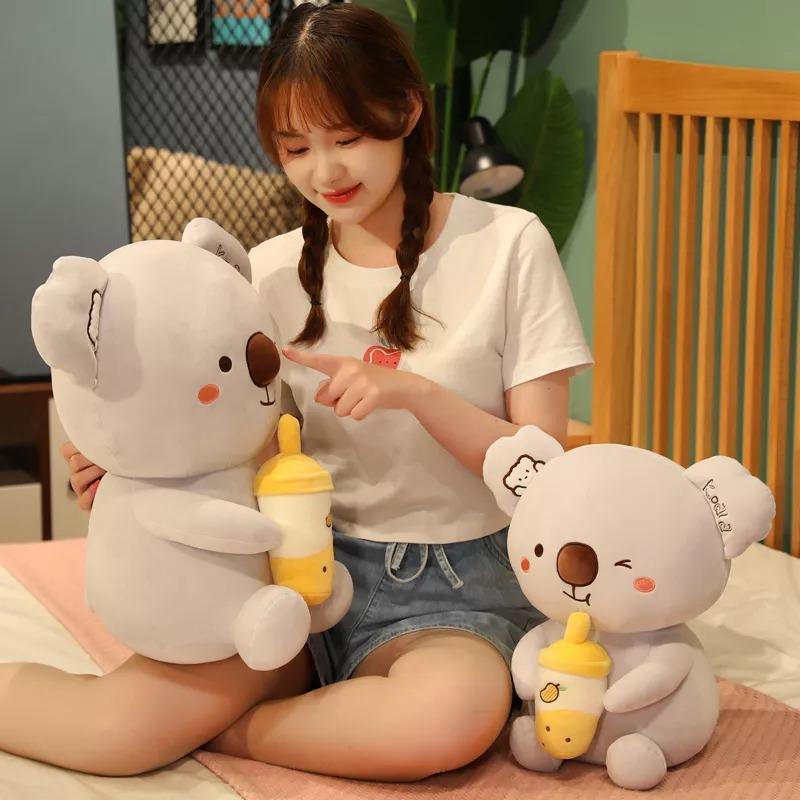 omgkawaiii 🐰 Land Animals Plushies Kawaii Koala Holding Bubble Tea