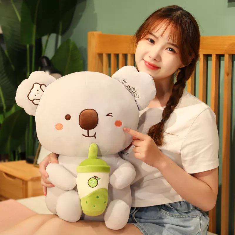 omgkawaiii 🐰 Land Animals Plushies Kawaii Koala Holding Bubble Tea