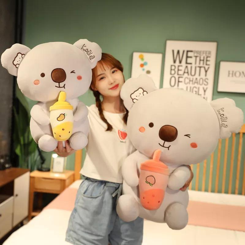 omgkawaiii 🐰 Land Animals Plushies Kawaii Koala Holding Bubble Tea