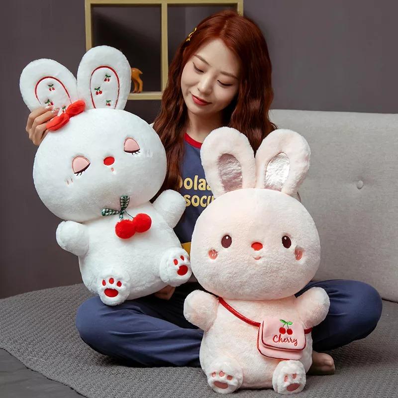 omgkawaiii 🐰 Land Animals Plushies Lovely Rabbit with Cherry Plush