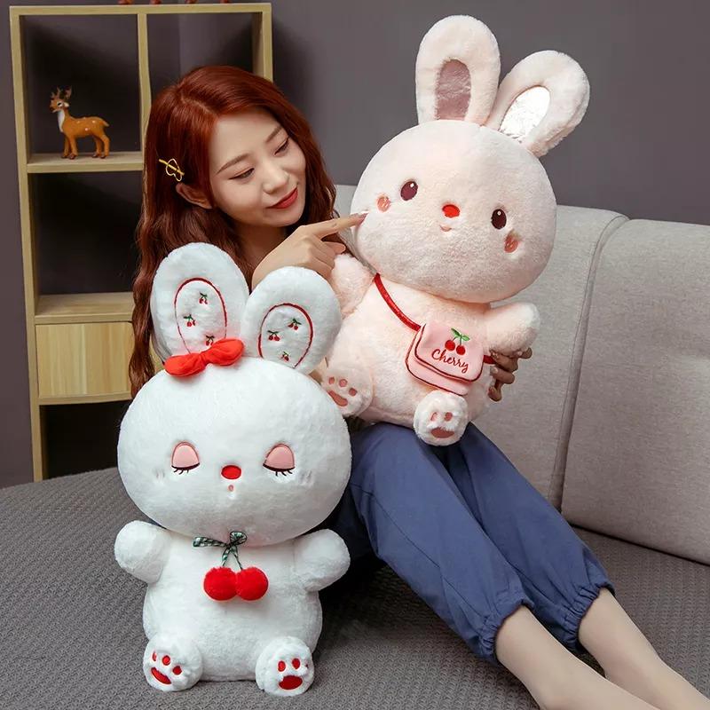 omgkawaiii 🐰 Land Animals Plushies Lovely Rabbit with Cherry Plush