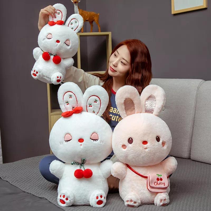 omgkawaiii 🐰 Land Animals Plushies Lovely Rabbit with Cherry Plush