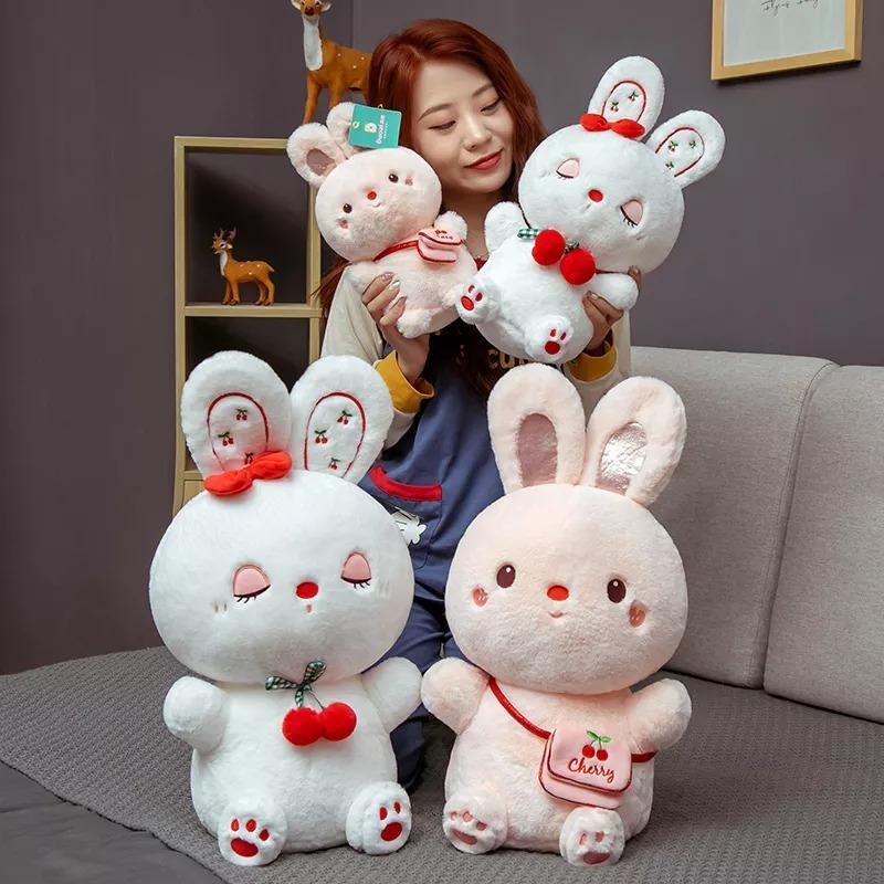 omgkawaiii 🐰 Land Animals Plushies Lovely Rabbit with Cherry Plush