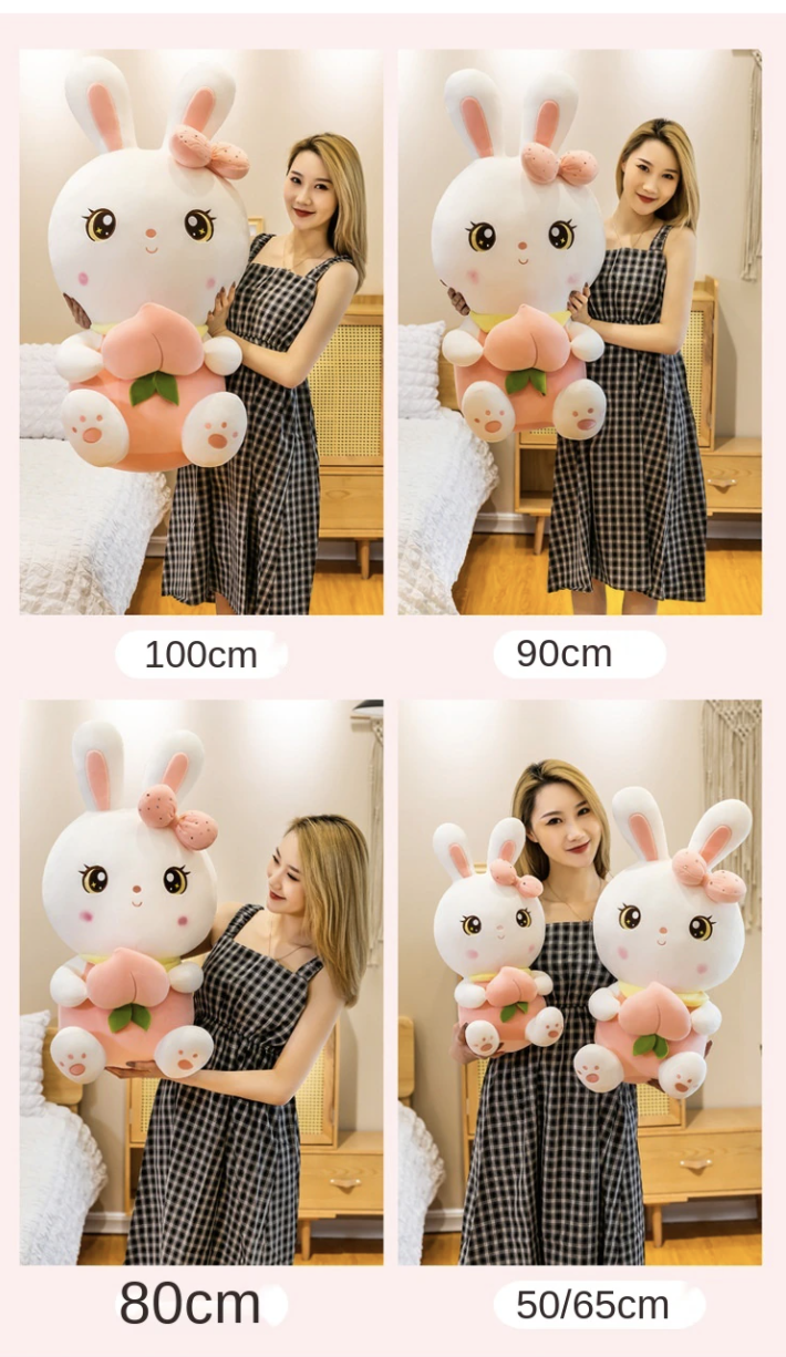 omgkawaiii 🐰 Land Animals Plushies Peach Bunny Rabbit Plush Toy