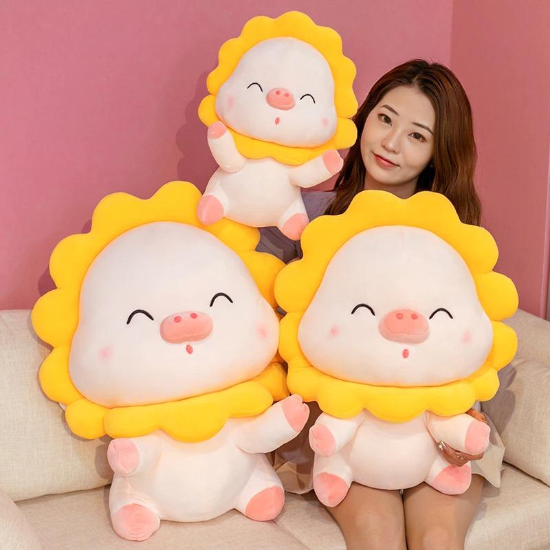 omgkawaiii 🐰 Land Animals Plushies Pig with Sunflower Plush