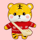 omgkawaiii 🐰 Land Animals Plushies Snow Overalls Kawaii Christmas Tiger Plush Toy