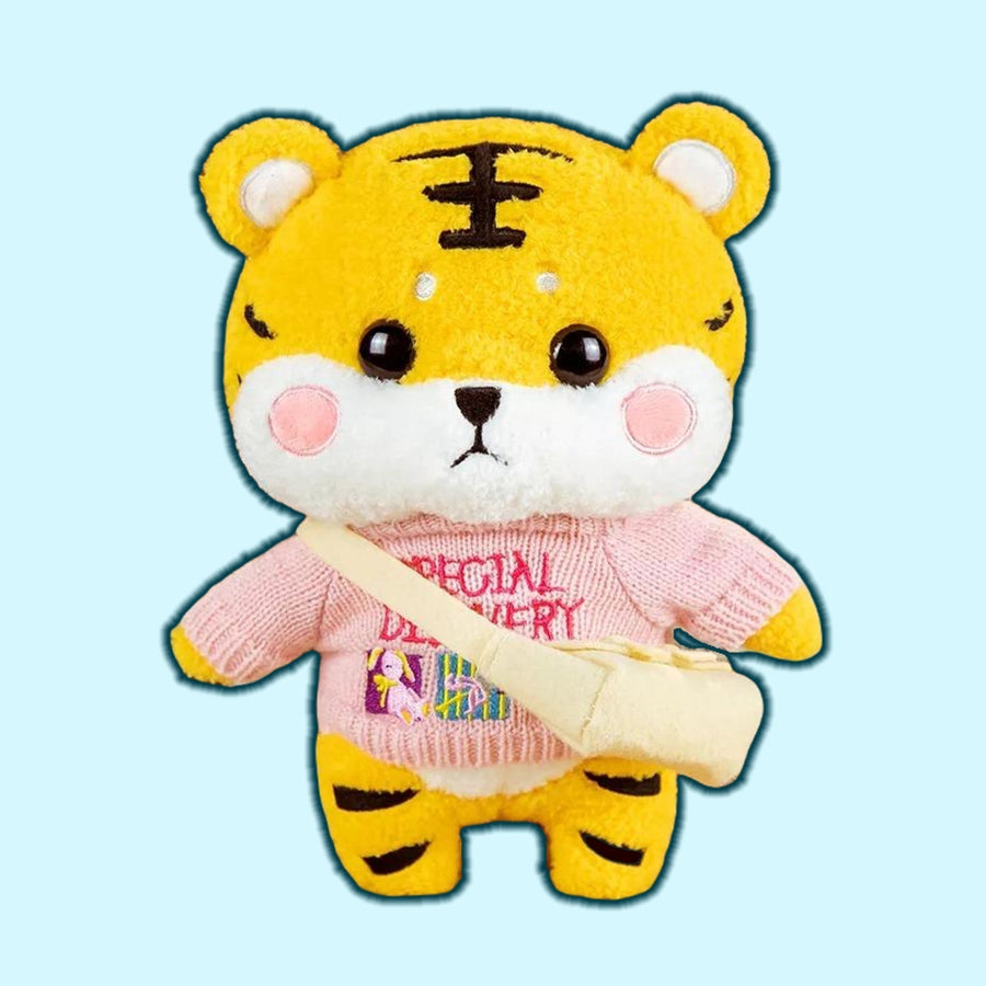 omgkawaiii 🐰 Land Animals Plushies With Sweater PRE-ORDER Kawaii Tiger Pink Sweater Stuffed Animal