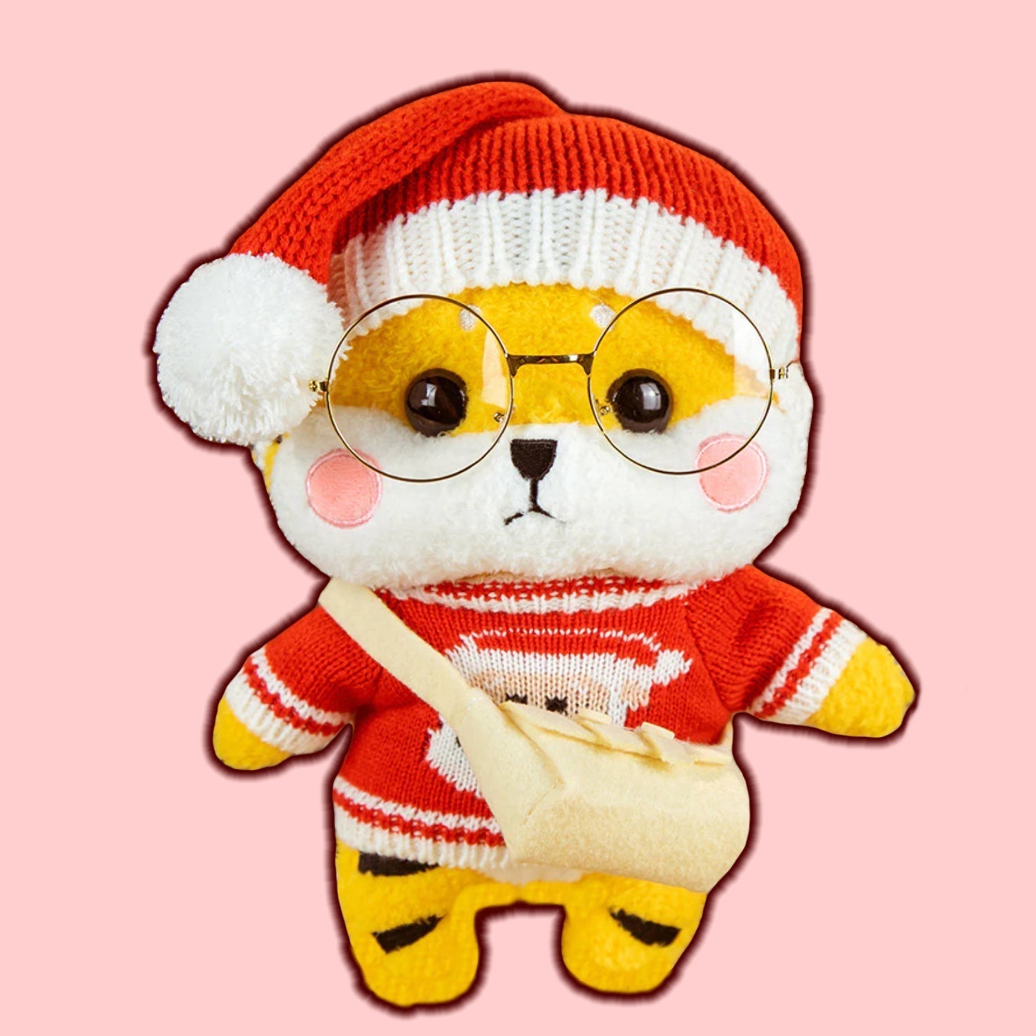 omgkawaiii 🐰 Land Animals Plushies X max hat Kawaii Christmas Tiger Plush Toy