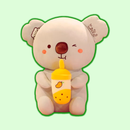 omgkawaiii 🐰 Land Animals Plushies Yellow / 35 CM Kawaii Koala Holding Bubble Tea