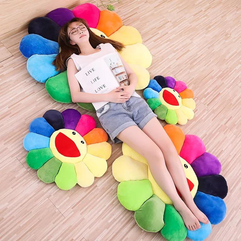 omgkawaiii 🍹 Other Plushies Colorful Sunflower Plush Pillow